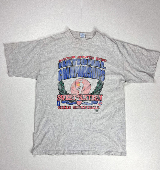 90s Sweet Sixteen Basketball Tee - L