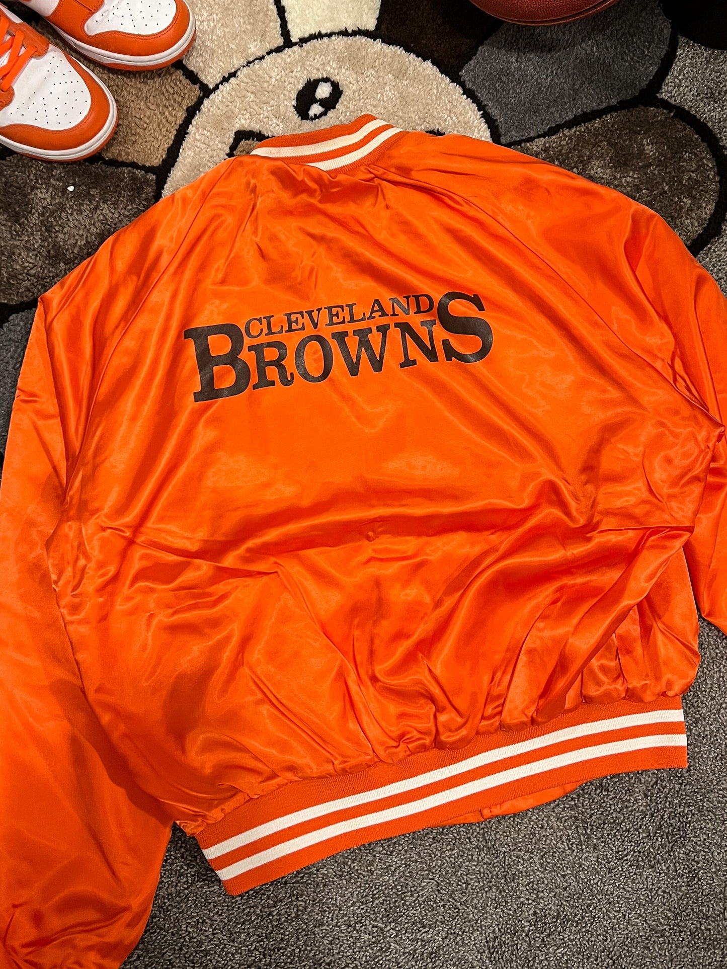 Vintage Cleveland Browns Satin Varsity Jacket - L